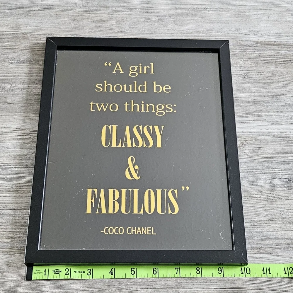 10×12 Framed Coco Chanel Quote - Picture 3 of 5